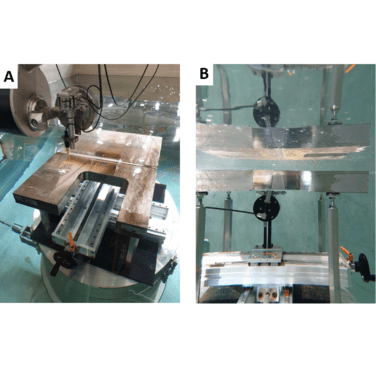 Figure 1. Ultrasonic beam fingerprint experimental setup on a welded component